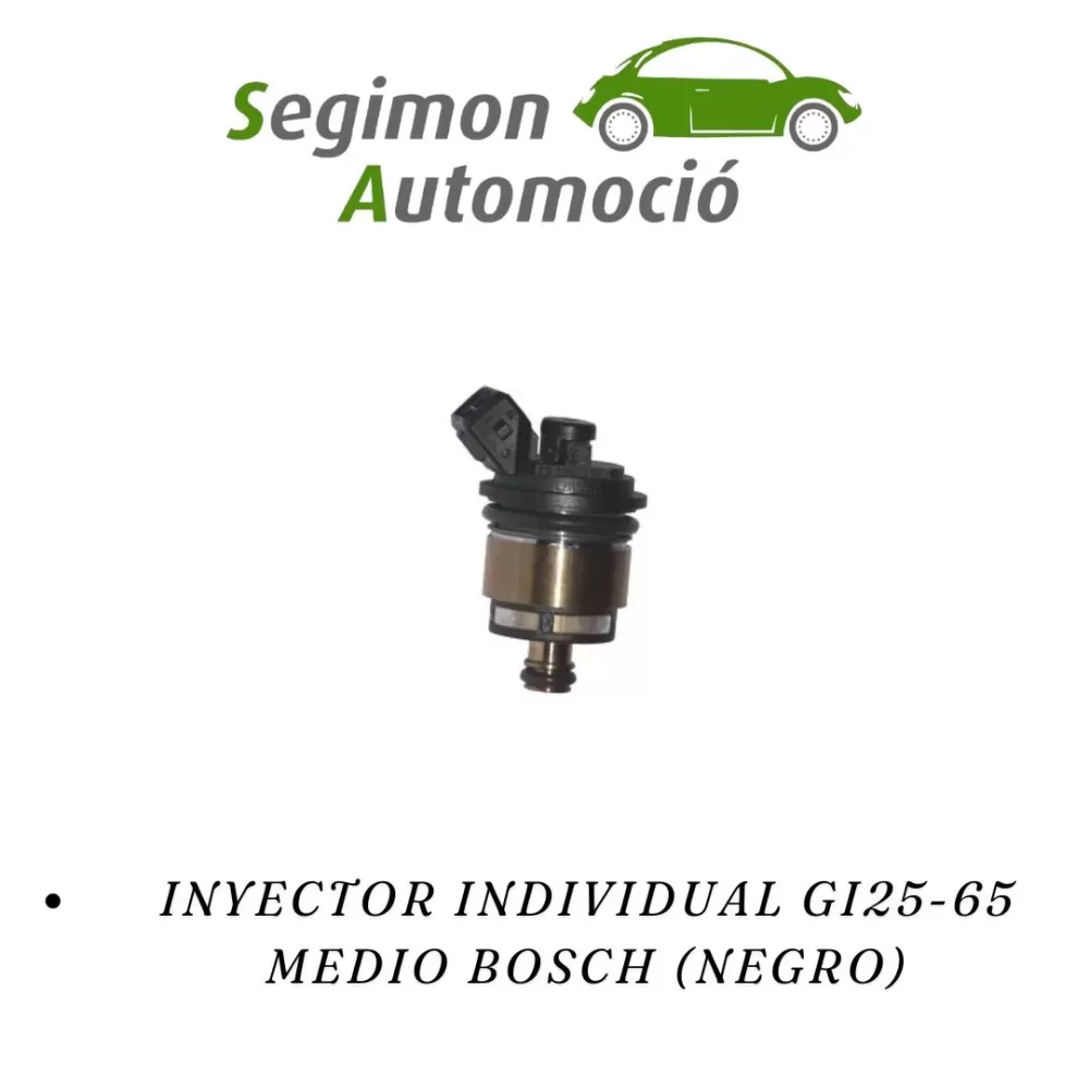 Inyector Individual GLP/GNC Landi Renzo GI25-65 Medio Bosch (Negro)