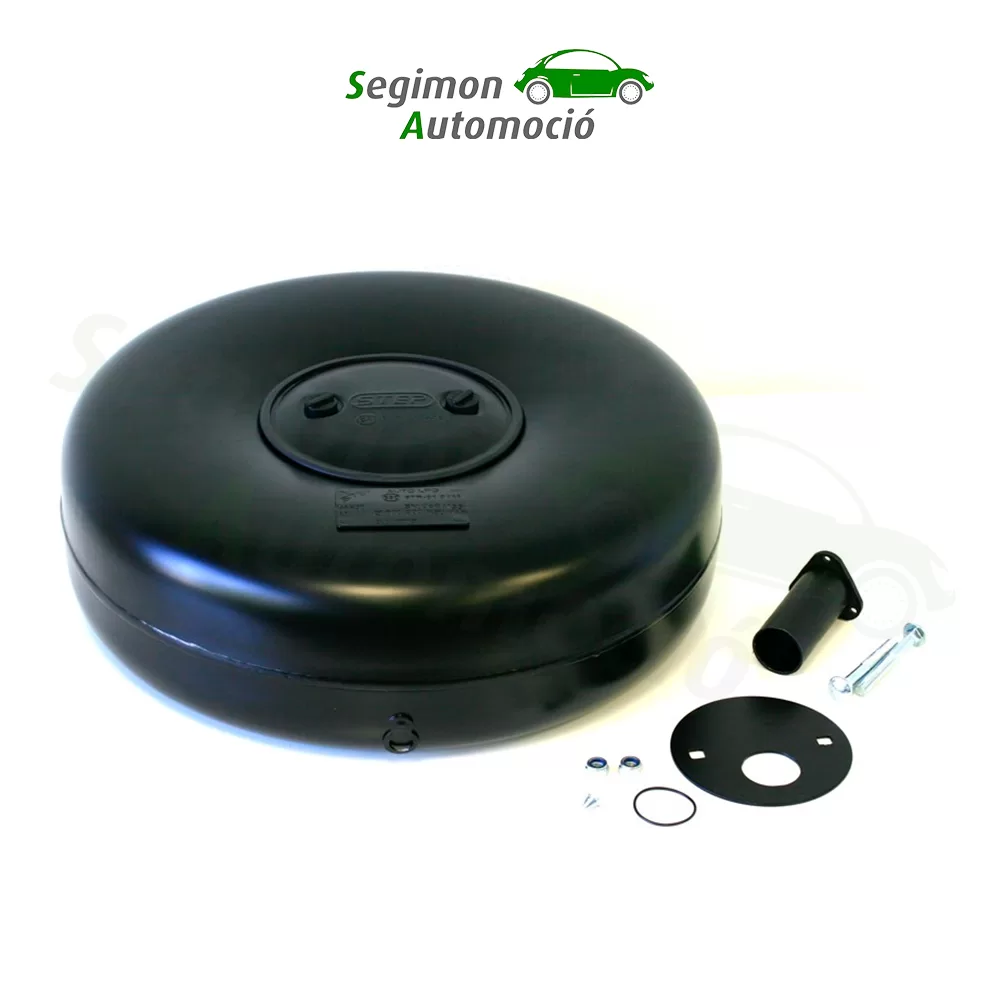 Tanque toroidal STEP GLP 55L: alta capacidad, homologado E20 67R-01, compatible con multiválvulas líderes. Perfecto para sistemas de autogás.