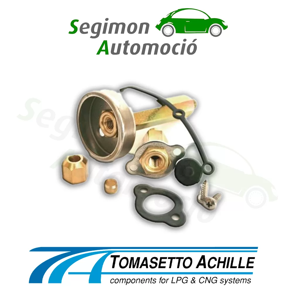 Tomasetto boquilla de suministro mini M10 + adaptador DISH largo