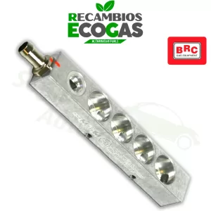 MED riel de inyección 4 cilindros sin enchufe de sensor para inyectores GI25