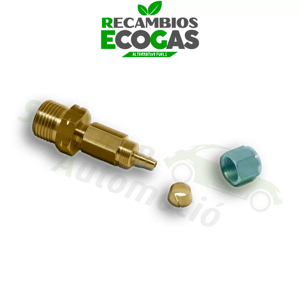 Pieza de adaptación W21.8 x 1/14 LH / 6mm tubo flexible
