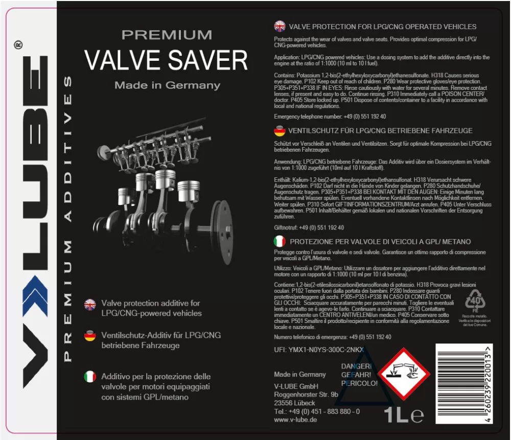 V-LUBE Valve Saver - 1 L