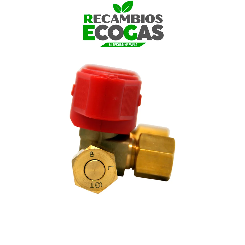Bloque de distribución GLP (propano/butano) de 2 vías 8 mm salida 8 mm