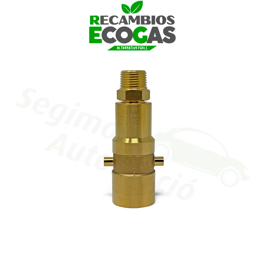 DREHMEISTER Adaptador GPL de bayoneta con rosca NPT de 3/8' - válvula de llenado de tanque de 4 orificios
