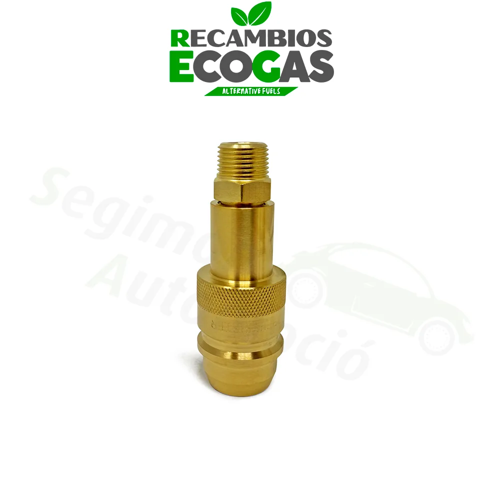 EURONOZZLE Adaptador GPL con conexión de 3/8" para válvula de llenado en tanque de gas combustible de 4 orificios (sin válvula antirretorno)