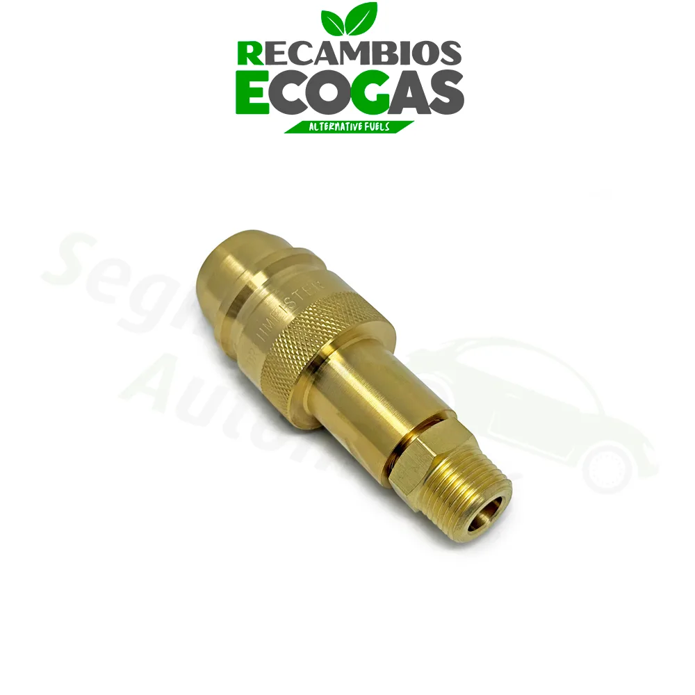 EURONOZZLE Adaptador GPL con conexión de 3/8" para válvula de llenado en tanque de gas combustible de 4 orificios (sin válvula antirretorno)