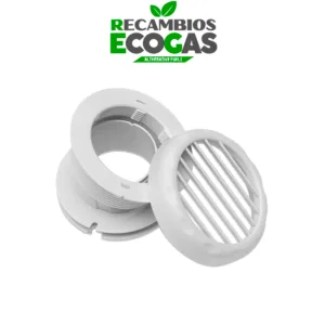 Peça final Truma EN com aba de ar para tubo de distribuição de ar 65 mm preto