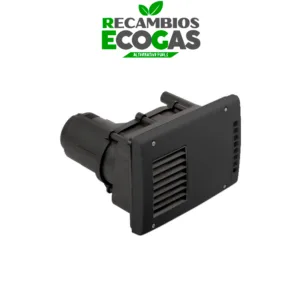 Peça final Truma EN com aba de ar para tubo de distribuição de ar 65 mm preto
