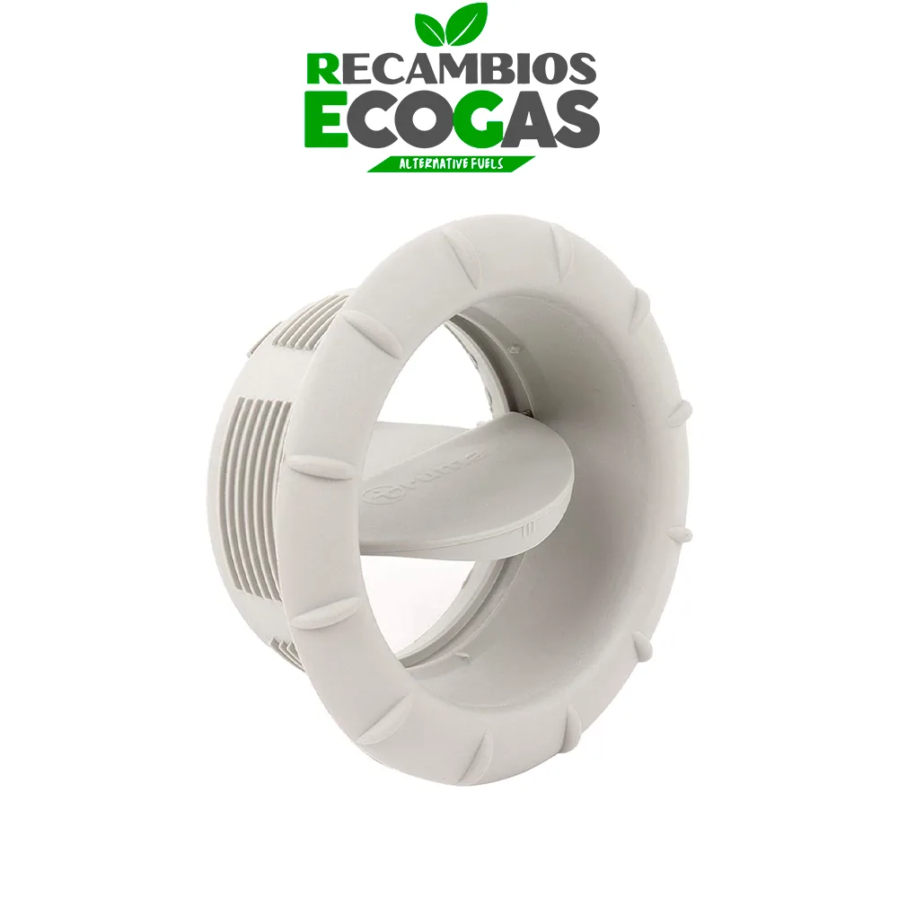 Truma pieza final EN con trampilla de aire para tubo de distribución de aire 65 mm negro