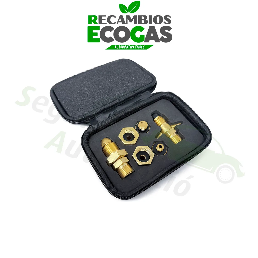 Kit de Adaptadores para Bombonas de Gas Europeas con Estuche (6 Piezas)