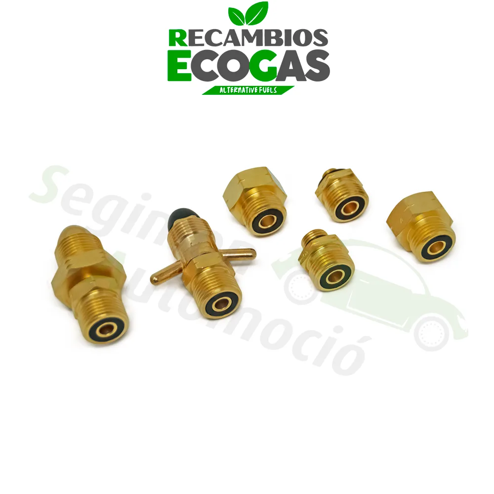Kit de Adaptadores para Bombonas de Gas Europeas con Estuche (6 Piezas)