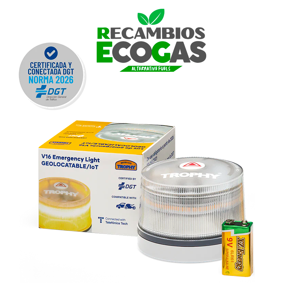 Baliza TROPHY V16 Conectada y Certificada DGT 3.0 | Homologada 2026