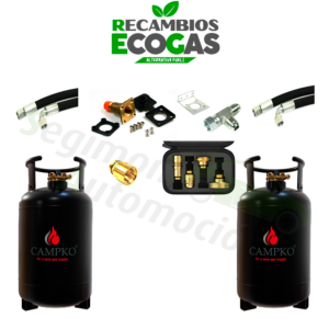 Bombona de gas CAMPKO recargable 15L–36 L | Acero
